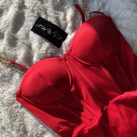 Dress mini dress red size small NWT - Picture 3 of 5